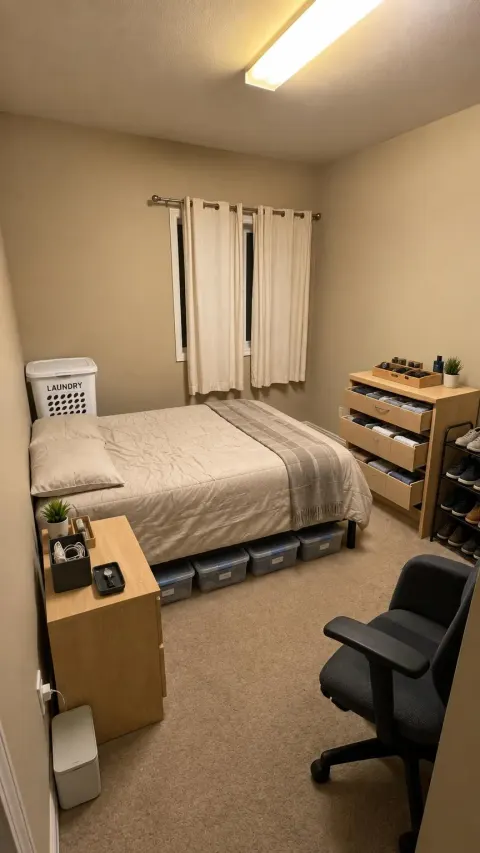 AI-generated preview of an organized bedroom