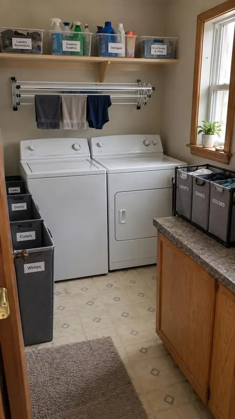 AI-generated preview of an organized laundry room