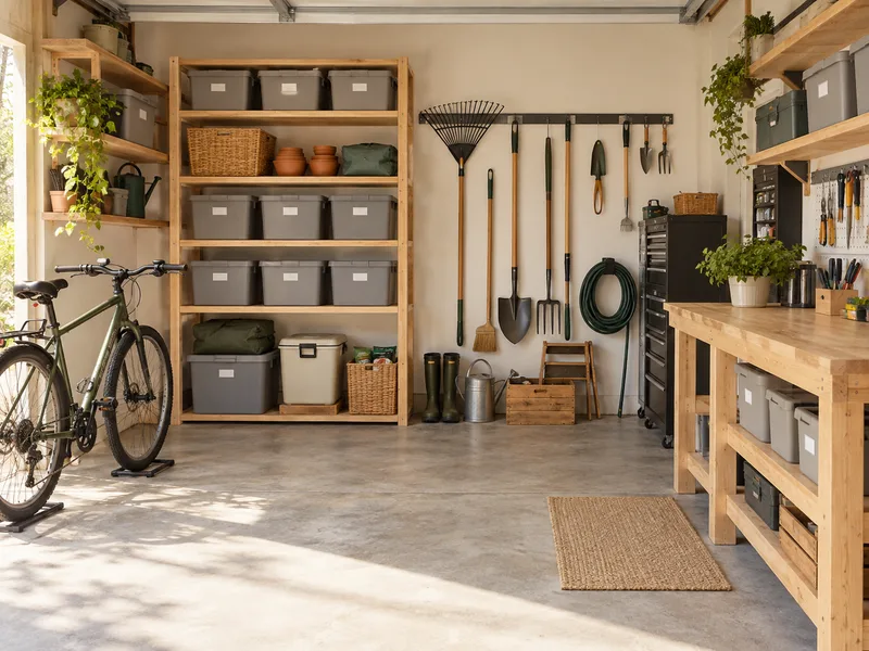 Illustrative organized garage