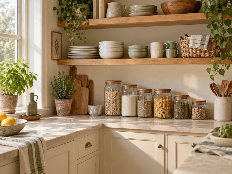 Illustrative organized kitchen